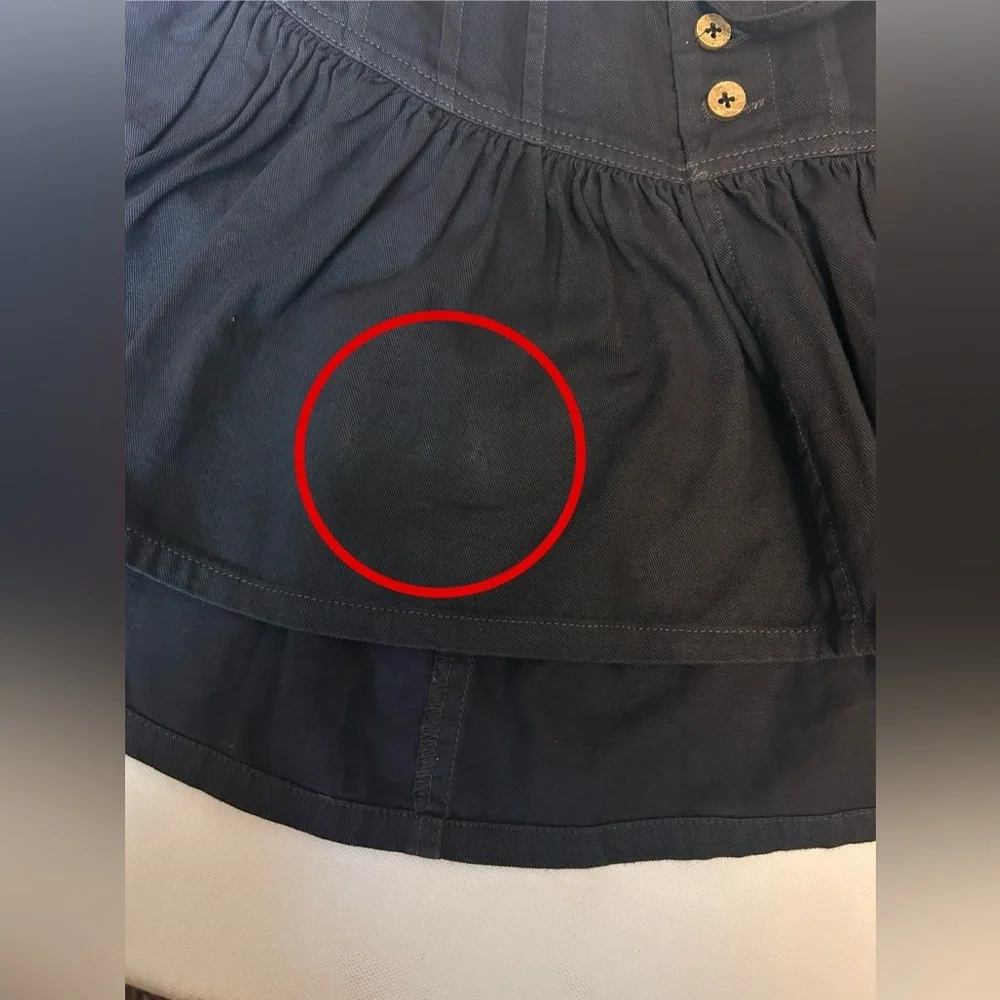Free People We The Free Roselle Denim Mini Skirt in Black Sz Small NWT See Image